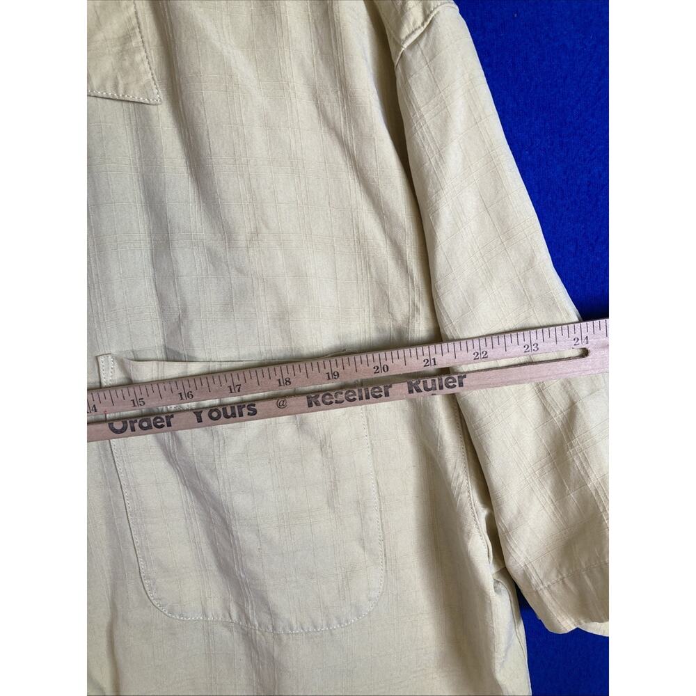Tommy Bahama Shirt Mens XL Ivory 100% Polynosic Rayon Embroidered Golf Back - Picture 7 of 16